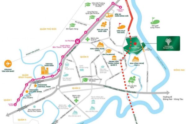 vị trí tọa lạc chiến lược của Vinhomes Grand Park Q9