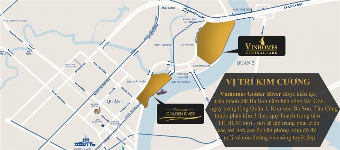 Vị trí VINHOMES GOLDEN RIVER BA SON