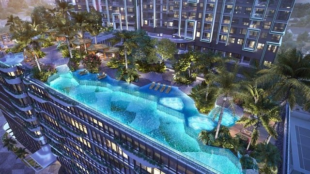 Hồ bơi tràn bờ chuẩn 5 sao Hồ bơi tràn bờ chuẩn 5 sao