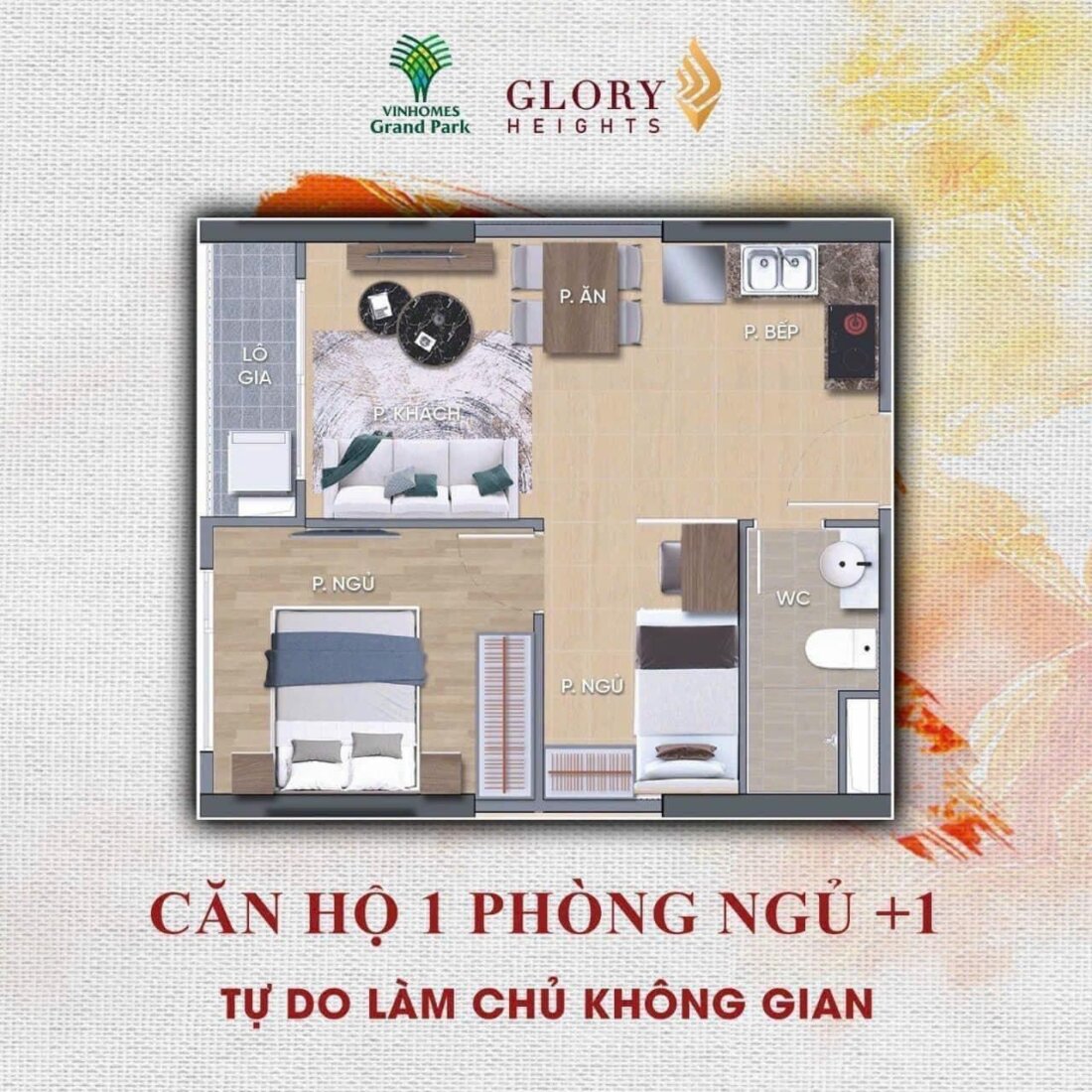 CĂN HỘ 01PN +1