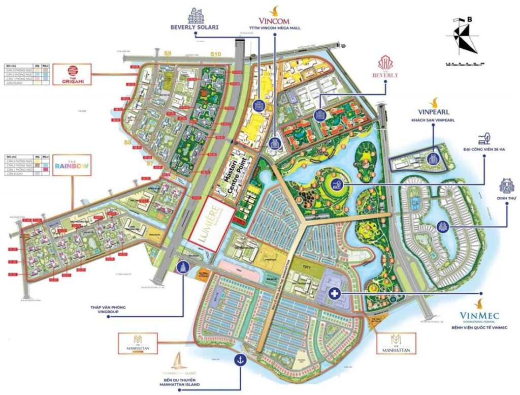 Mặt bằng tổng thể dự án Vinhomes Grand Park