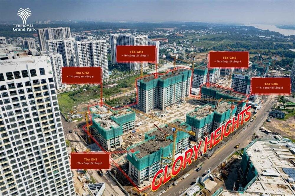 tiến độ dự án Glory Heights -1