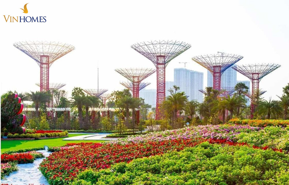 Diện tích rộng lớn của công viên ánh sáng Vinhomes Grand Park