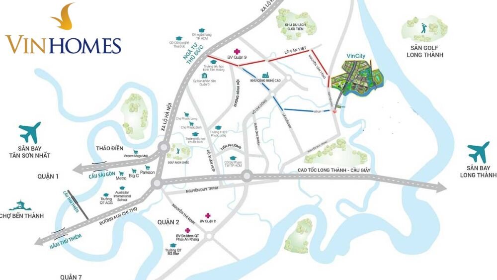 địa chỉ vinhomes grand park Lợi thế từ vị trí địa lý của Vinhomes Grand Park