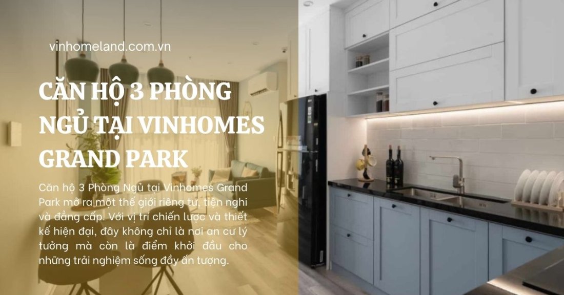 căn hộ 3 phòng ngủ vinhomes grand park