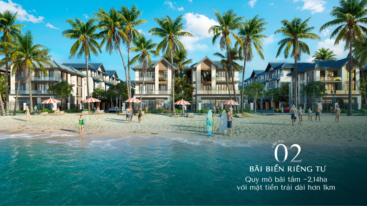 Bãi biển riêng dự án vinhomes pearl bay