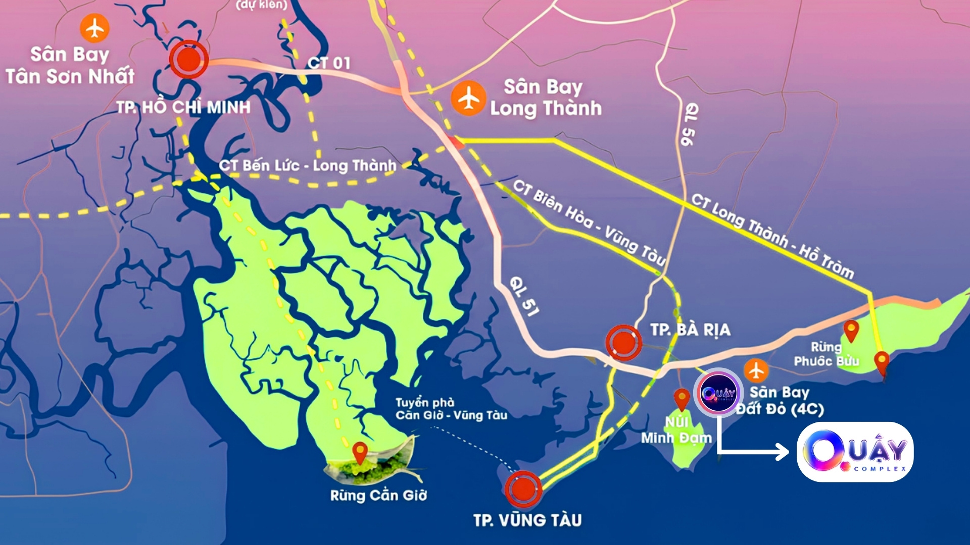 Vị trí vàng, đắc địa, tại khu vực trung tâm Phước Hải của The Quậy Complex